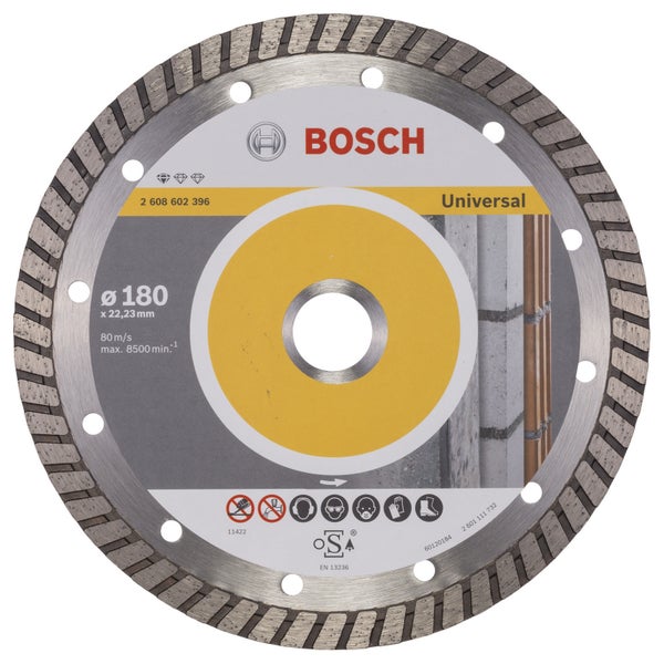 Bosch Diamanttrennscheibe Standard for Universal Turbo 180x22,23x2,5x10 mm 2608602396