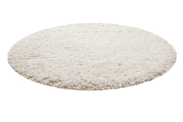 Nachhaltiger Teppich Rund Creme Beige soft & weich Matteo Homie Living 80 cm rund