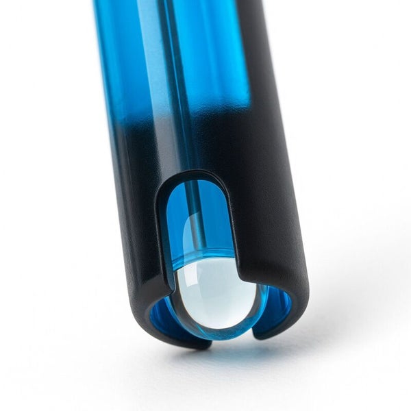 Detailansicht einer pH-Elektrode mit Glaskörper und Schutzhülle