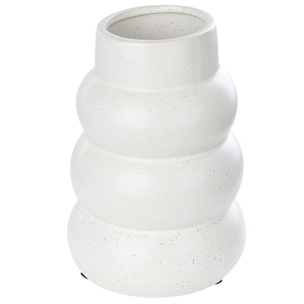 Blumenvase PIREAS Steinzeug 22 cm Weiß