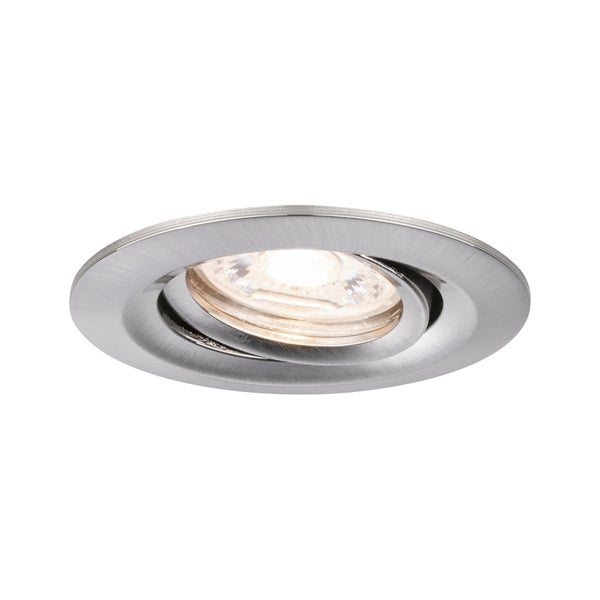 LED Einbauleuchte Easy Dim Nova Mini Plus Coin Einzelleuchte schwenkbar rund 66mm 15° Coin 4,2W 300lm 230V dimmbar 2700K Eisen gebürstet