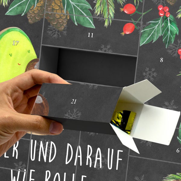 Mr. & Mrs. Panda Befüllbarer Adventskalender Avocado Schwangerschaft - Schwarz