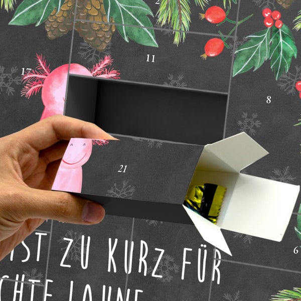 Mr. & Mrs. Panda Befüllbarer Adventskalender Axolotl Glücklich - Schwarz