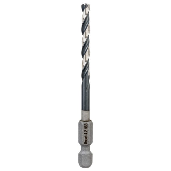 Bosch 1x HSS Spiralbohrer Impact Control mit Sechskantschaft 4,2 x 43 x 83 mm - 2608577054