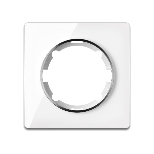 Quadratischer Abdeckrahmen für Schalterprogramm, flaches Design, geeignet für Steckdosen oder Lichtschalter.