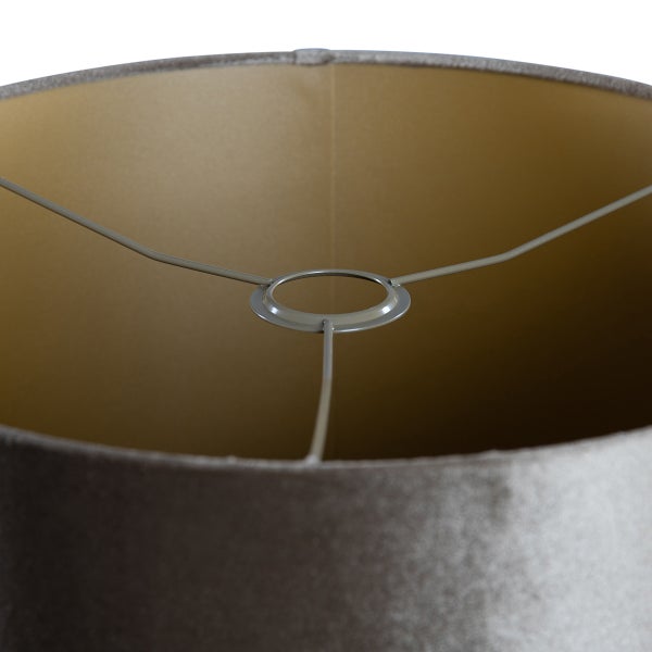 Samtlampenschirm Bronze mit goldener Innenseite 40/40/40