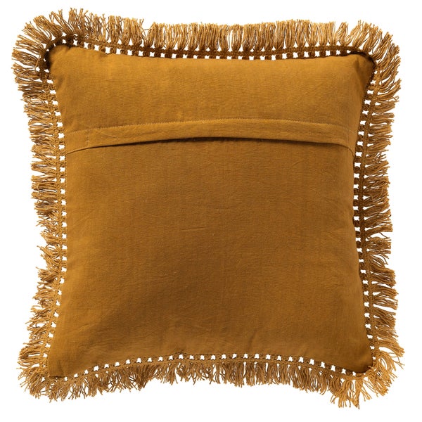 Quadratisches Kissen mit Fransen