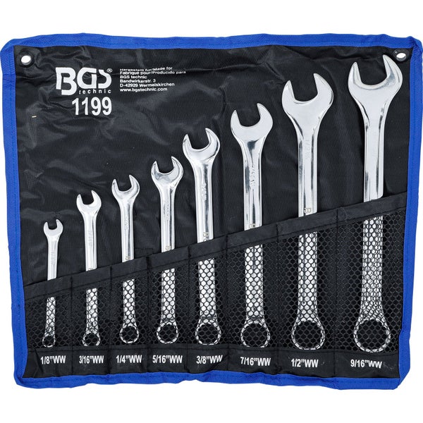 BGS technic Maulschlüsselsatz 8-teilig im Halter