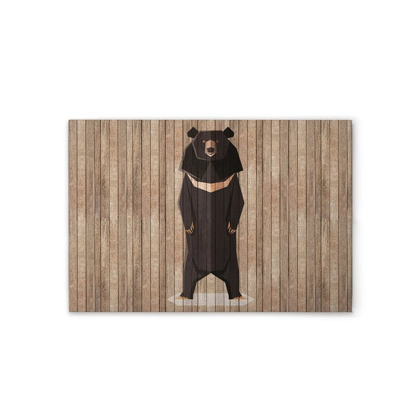 Illustration eines Bären auf Holz