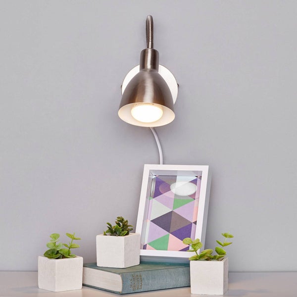 Lindby Wandleuchte, Wandlampe Innen Amrei dimmbar (Modern) in Alu aus Metall (1 flammig E14) - Wandstrahler Wandbeleuchtung Schlafzimmer / Wohnzimmer Wohnzimmerleuchte