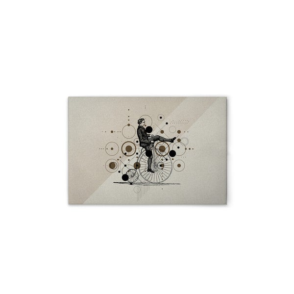 Dekoratives Wandbild mit Radfahrer-Motiv