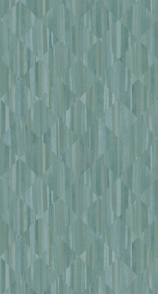 Origin Wallcoverings Fototapete 3D Holzoptik Blaugrün - 1,5 x 2,79 m - 357299