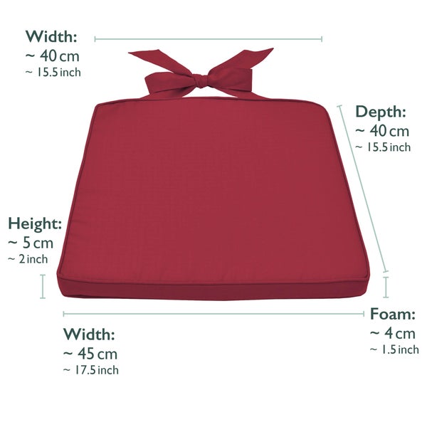 Beautissu Pia Stuhlkissen 45x40x5cm Rot (4tlg)