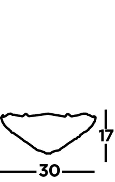 Technische Zeichnung eines Profils mit den Maßen 30 mal 17