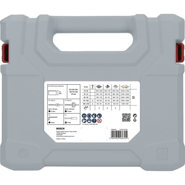 Lochsägen-Set Bosch Pro Multi Material 22-64 mm 12 tlg.