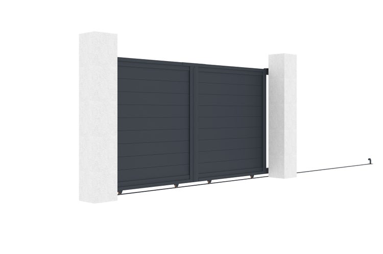 Schiebetor aus aluminium 3m EIGER H.160cm grau