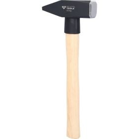 Schlosserhammer mit Holzstiel und Kopf aus Stahl 500 Gramm