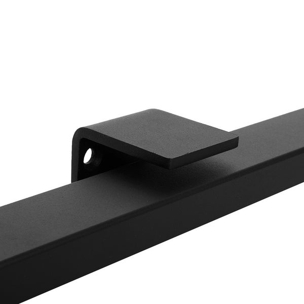 Halter für Design-Treppengeländer schwarz rechteckig