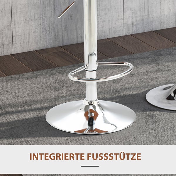 Detailansicht eines Barhockers mit integrierter Fußstütze