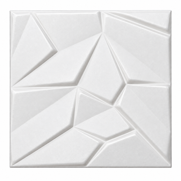 Quadratisches 3D Wandpaneel mit geometrischem Polygonmuster zur Wandgestaltung