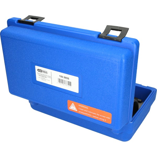 Blauer Werkzeugkoffer von KS Tools, teilweise geöffnet.