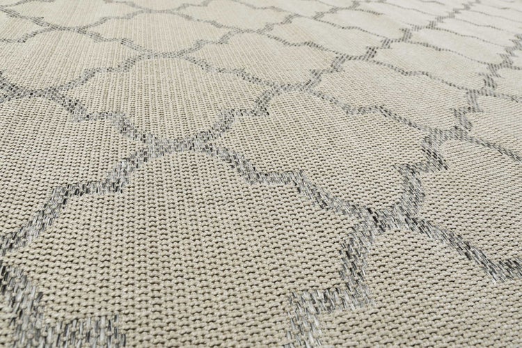 Outdoor Teppich Beige Grau Gleamy WECONhome 160x225 cm