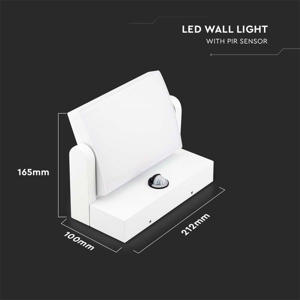 LED-Wandleuchte mit PIR-Sensor und Abmessungen