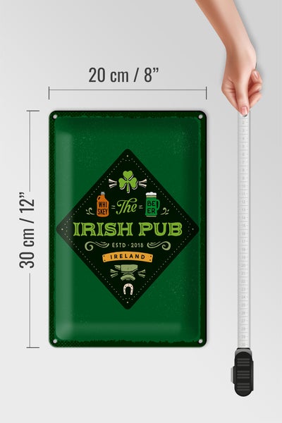 Blechschild Spruch Ireland Irish Pub Whiskey Beer 20x30cm