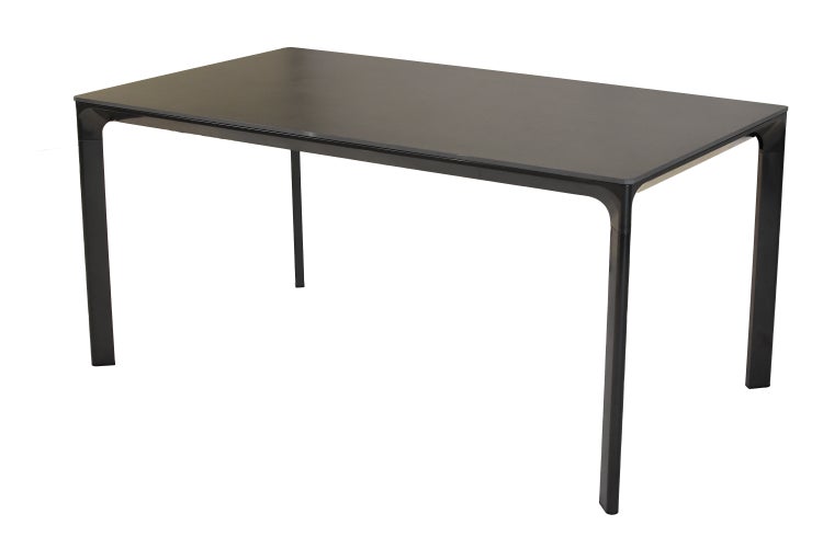Gartentisch, 160 x 90 cm, Tischplatte in Steinoptik, Stahl