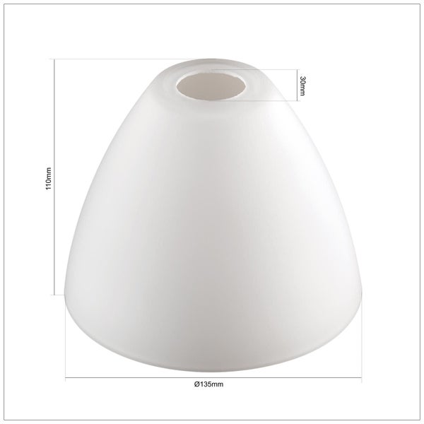 Ersatzglas für Fassung E14 Lochmaß ø 30mm Kegelform