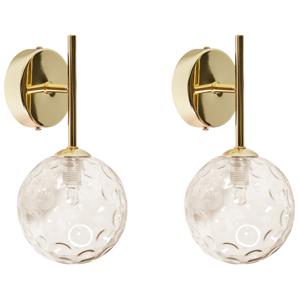 Wandlampe 2er Set ANADYR Glas Beige