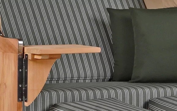 Strandkorb Nordstrand Teak PE grey Dessin 504