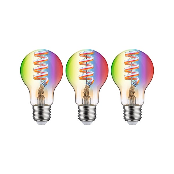 Filament 230V Smart Home Zigbee 3.0 LED Birne E27 3x470lm 3x6,3W RGBW+ dimmbar Gold