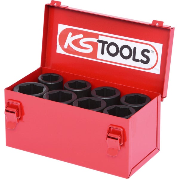 KS TOOLS 3/4 Sechskant-Kraft-Stecknuss-Satz 8tlg. lang - 515.0510