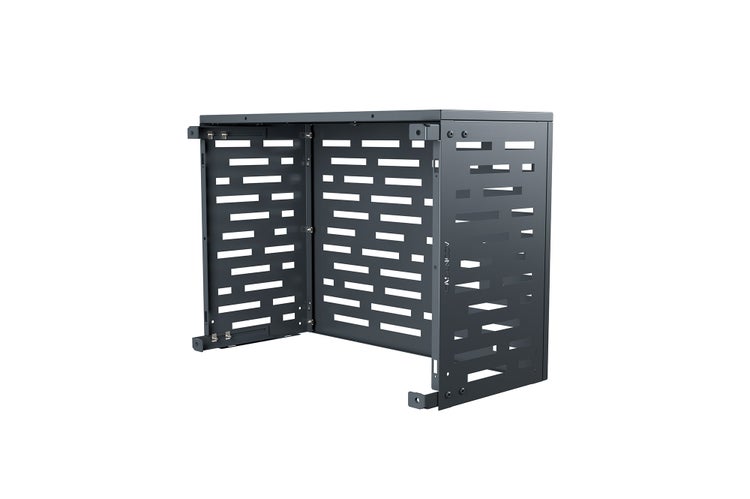 Metall Gerätehaus Abdeckung mit horizontalen Schlitzen