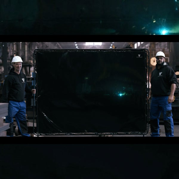 STAHLWERK Schweißerschutzwand UV-resistenter Schweißschutzvorhang 2,4m x 1,8m