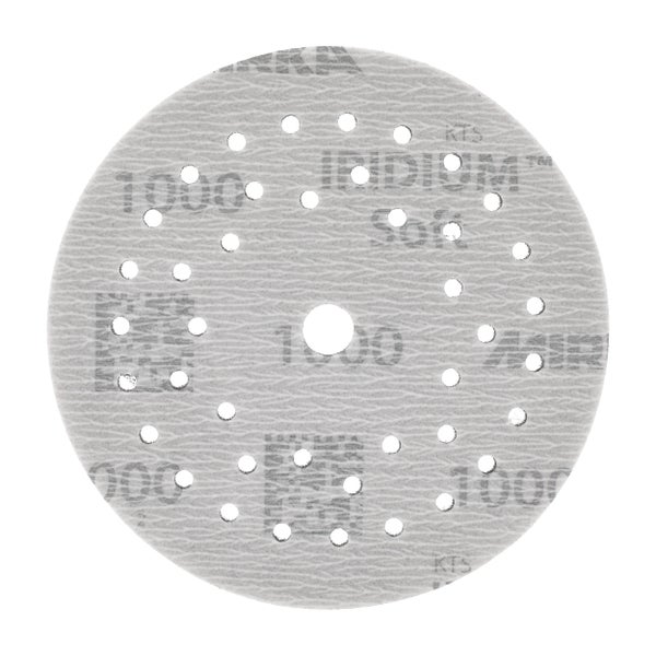 Mirka Iridium Soft Schleifscheiben Ø 125 mm / Korn P1000 / Klett Multifit / 20 Stück / schaumbasiertes Schleifmittel für präzises Trockenschleifen, Klarlackschliff, Finish