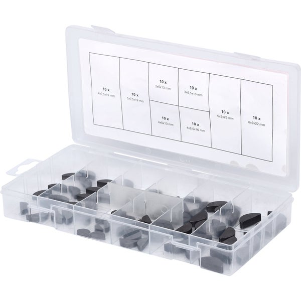 Sortiment aus Keilen in transparenter Box