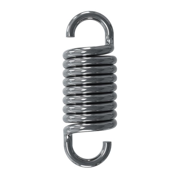Zugfeder aus Metall mit Hakenenden