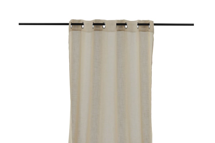 Kaya Vorhang 1 Stk. mit Ringen 290x140cm beige. 2er Set