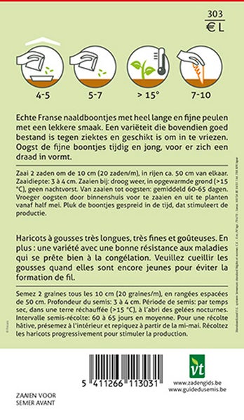 Informationen zu Aussaat und Ernte von französischen Bohnen