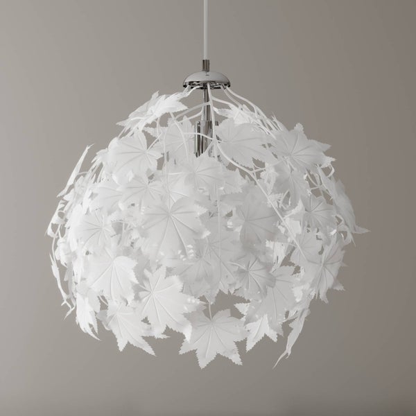 Lindby Pendelleuchte Maple (Für Kinder, Junges Wohnen) in Weiß (1 flammig E27) - Textil Hängeleuchte Esstischlampe Hängelampe Wohnzimmerleuchte