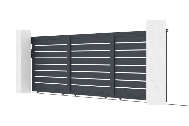 Schiebetor aus aluminium 6m VOGEL H.160cm grau