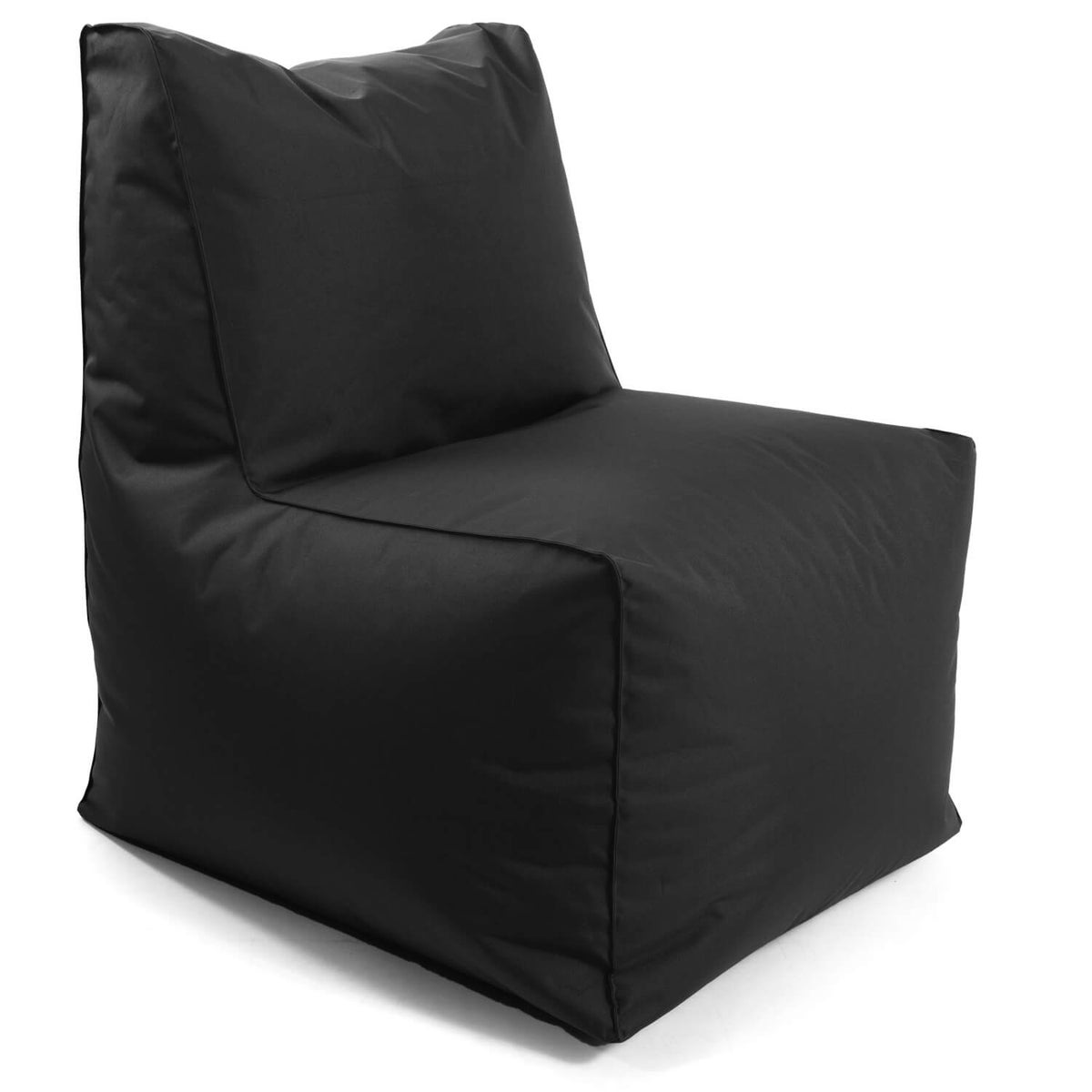 Outdoor Sitzsack-Sessel für Balkon und Garten 'Der Ruhepol', Outdoor Bean Bag mit EPS-Perlen Füllung, Sessel oder leichter Relaxsessel, Made in Germany | Schwarz