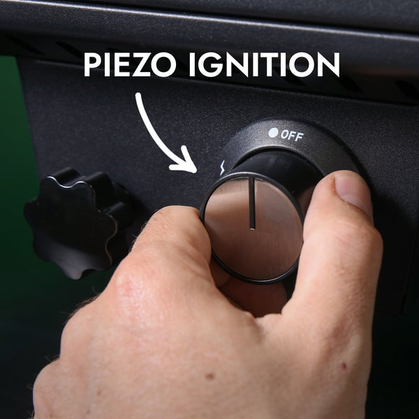 Piezo Zündung am Grill mit Bedienknopf