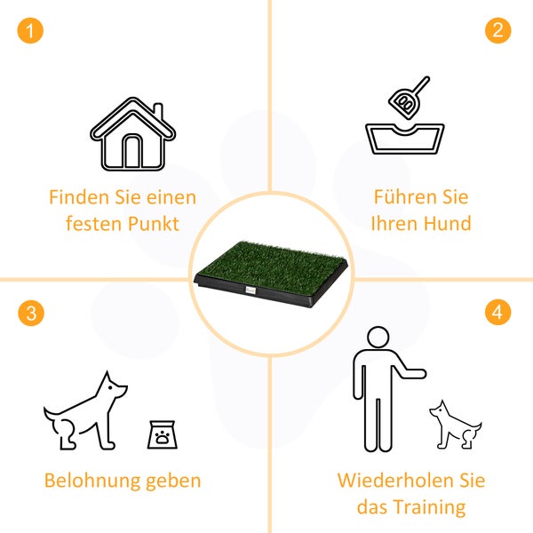 PawHut Hundetoilette, L63 x B51 x H6 cm, , Grün+Schwarz