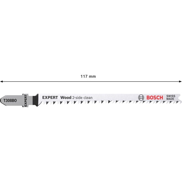 Bosch 25x Expert Wood 2-side clean T 308 BO Stichsägeblatt - 2608900556