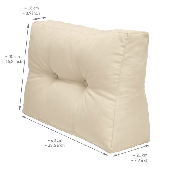 Beautissu ECO Elements Palettenkissen Sitz + Rücken Natur (2tlg)