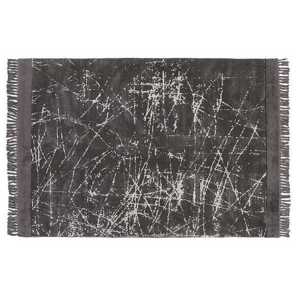 Teppich HANLI Dunkelgrau 160 x 230 cm Viskose