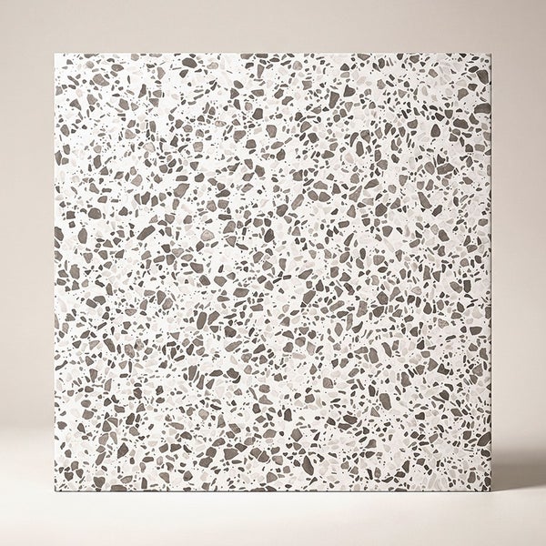 Quadratische Fliese mit Terrazzo Optik in Stein Design für Wand und Boden
